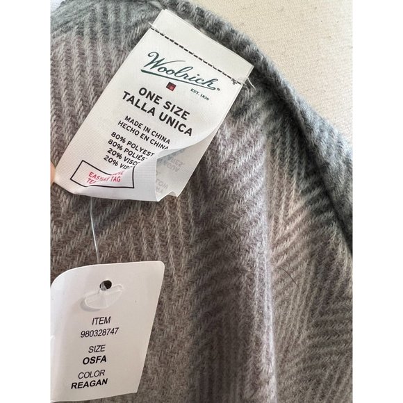 NWT Woolrich Shawl Sweater Lagenlook ONE SIZE Poncho Fringed Oversized Cardigan - Picture 2 of 8